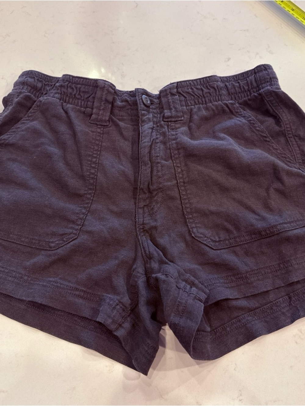 American Eagle Outfitters Women's Dark Grey Linen Safari Shorts